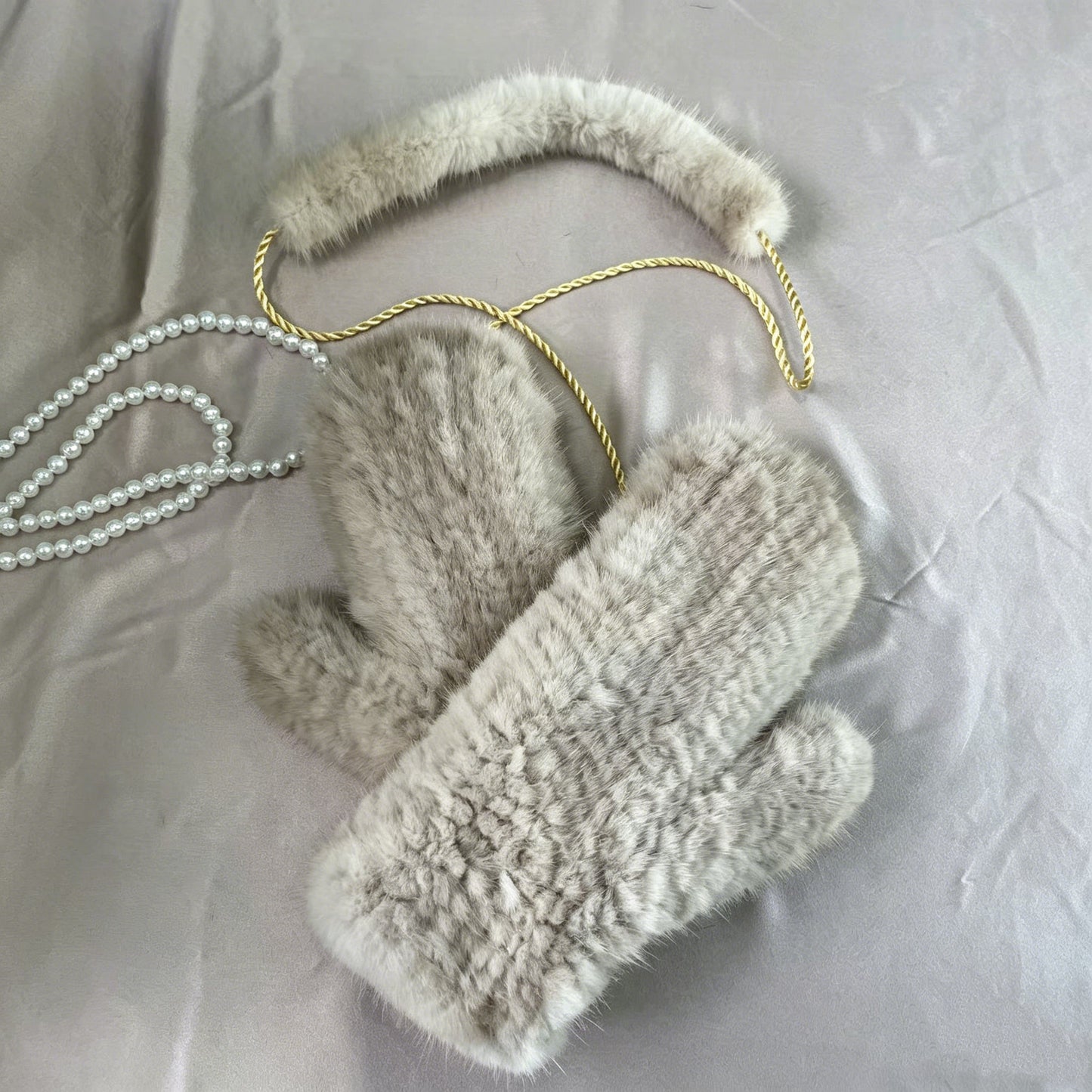 New Women  Genuine Knitted Mink Fur Mittens Winter Warm Lady  Mink Fur Fashion Lady Gloves Handmade Knit Fur Mitten