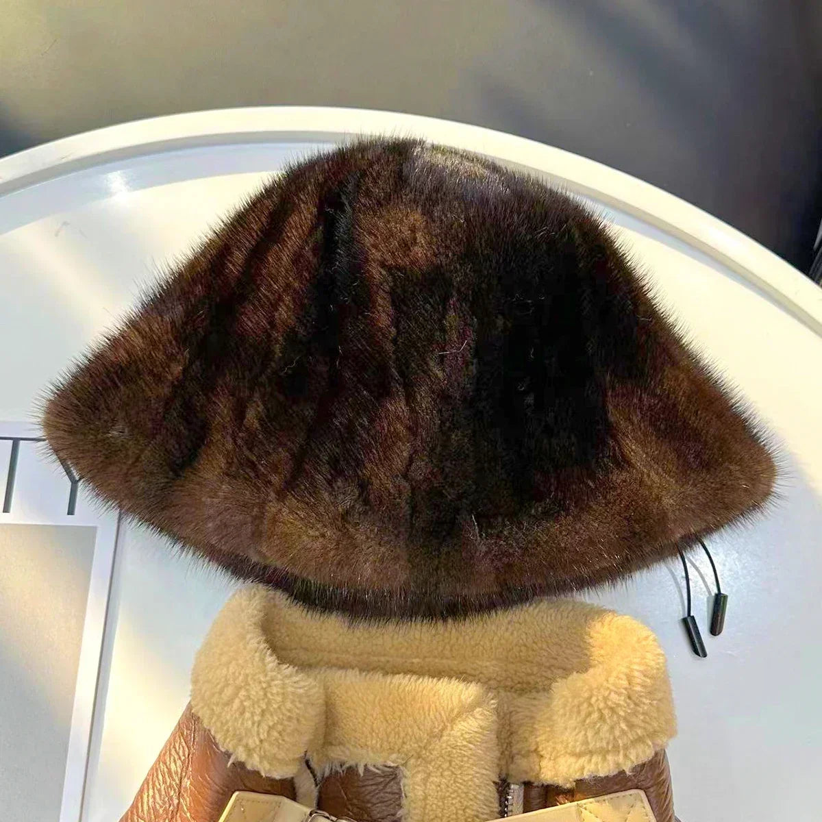 Sombreros de invierno para mujer de nuevo estilo, de piel de visón, gorros de cubo, gorro de visón natural cálido, gorra de piel de visón auténtica a la moda para exteriores